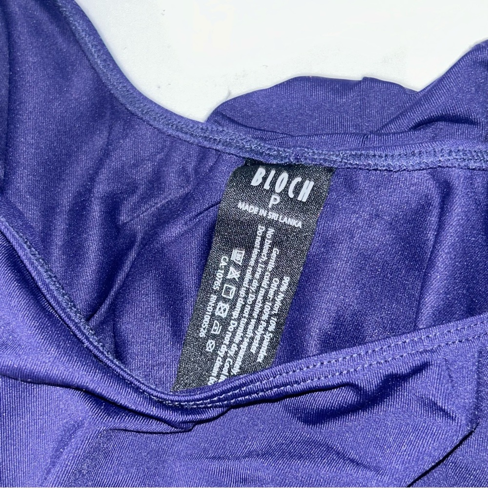 EUC Block Betri Cap Sleeve Navy Leotard Size P - Picture 6 of 6